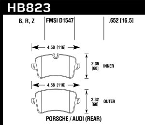 (image for) Hawk 11-18 Audi A8 Quattro HPS 5.0 Rear Brake Pads