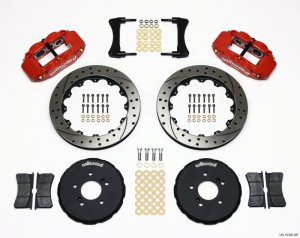 (image for) Wilwood Narrow Superlite 6R Front Hat Kit 12.88in Drill Red Honda S2000