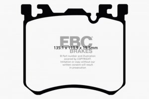 (image for) EBC 10-13 BMW X5M 4.4 Twin Turbo Redstuff Front Brake Pads