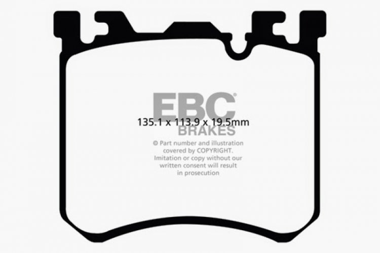 (image for) EBC 10-13 BMW X5M 4.4 Twin Turbo Redstuff Front Brake Pads