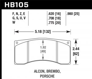 (image for) Hawk Alcon B Caliber HPS Street Brake Pads