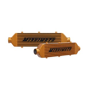 (image for) Mishimoto Universal Gold Z Line Intercooler Overall Size: 28x8x3 Core Size: 21x6x2.5 Inlet / Outlet