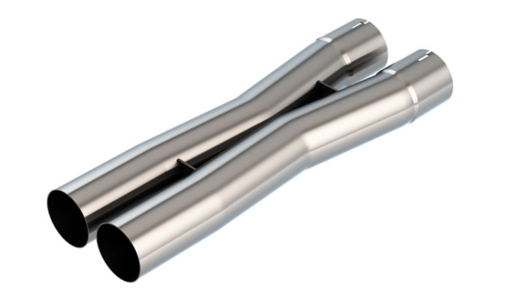 (image for) Borla 2.75in Universal X-Pipe 3.66in Inlet Centerline 4.05in Outlet Centerline 26.98in OAL