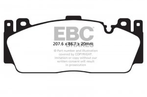 (image for) EBC 12+ BMW M5 4.4 Twin Turbo (F10) Redstuff Front Brake Pads