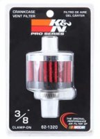 (image for) K&N Clamp On Rubber Base Crankcase Vent Filter 0.375in Flange ID x 2in OD x 1.5in Height