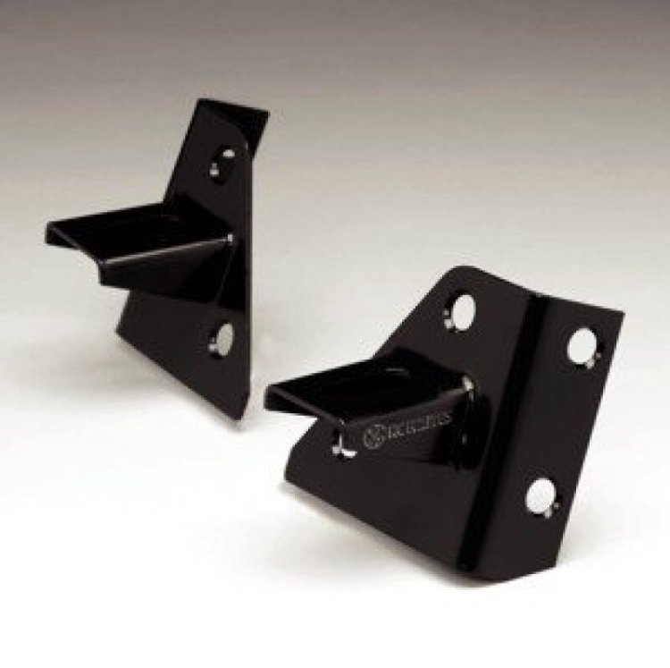 (image for) KC HiLiTES 86-95 Jeep YJ Windshield Hinge Light Mount Bracket Set (Pair) - Black