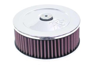(image for) K&N Universal Custom Air Filter - Oval - Red - 51mm Neck Flange