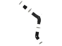 (image for) aFe BladeRunner 3-1/2in Aluminum Cold Charge Pipe Black RAM Diesel Trucks 25-26 L6-6.7L (td)
