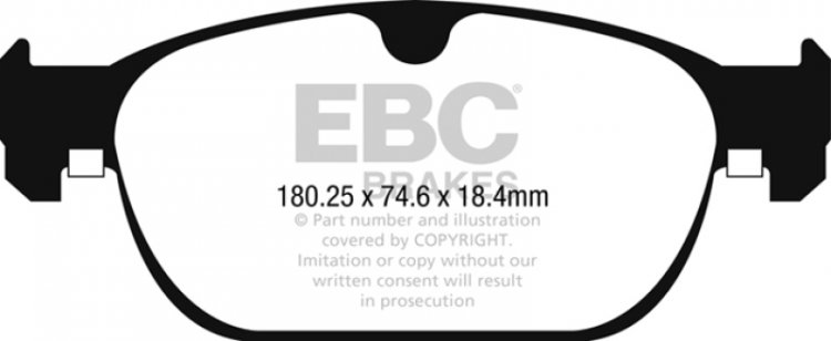 (image for) EBC 16-17 Volvo XC90 Yellowstuff Front Brake Pads