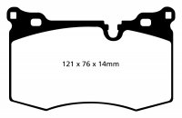 (image for) EBC 09-14 Mini Hardtop 1.6 Turbo J.C Works Redstuff Front Brake Pads