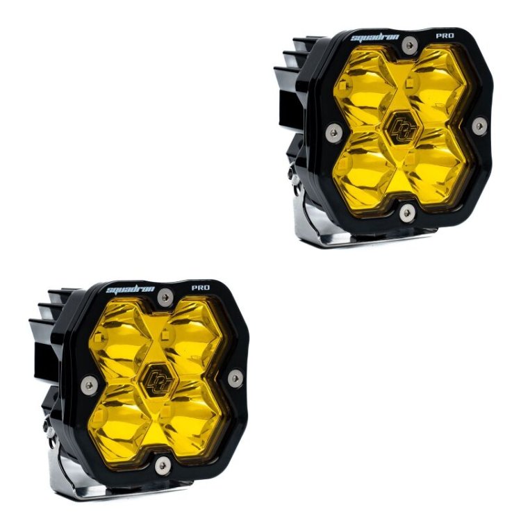 (image for) Baja Designs Squadron 2.0 Pro (Pair) LED Spot / No Harness - Baja Amber