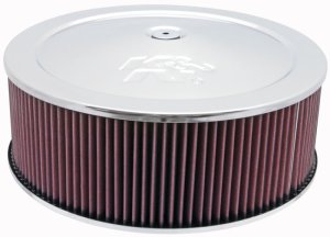 (image for) K&N Round Air Filter Assembly 5.25in ID / 5in Height / 5.125in Neck Flange / 1 1/4in Drop Base