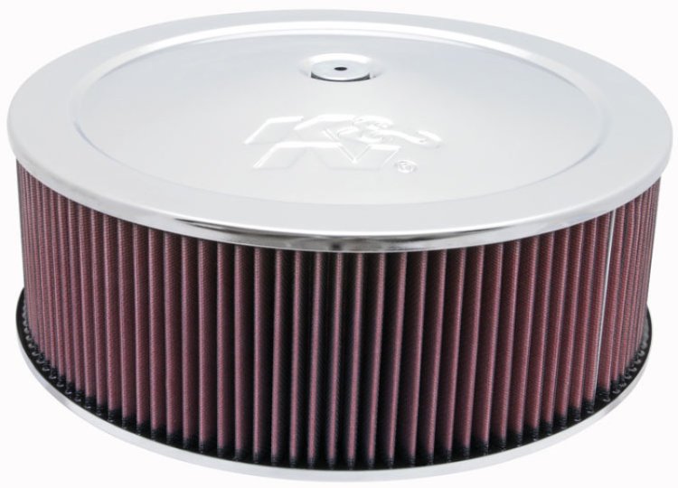 (image for) K&N Round Air Filter Assembly 5.25in ID / 5in Height / 5.125in Neck Flange / 1 1/4in Drop Base
