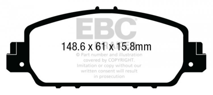 (image for) EBC 13+ Honda Accord Coupe 2.4 EX Yellowstuff Front Brake Pads