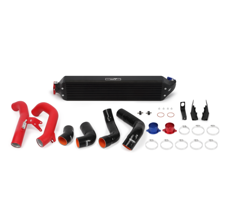 (image for) Mishimoto 2016+ Honda Civic 1.5T / 2017+ Honda Civic Si Black Intercooler Kit w/Red Pipes