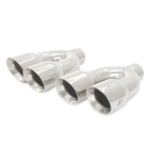 (image for) Mishimoto Universal Steel Muffler Tip 2.5in Inlet Dual Y Polished