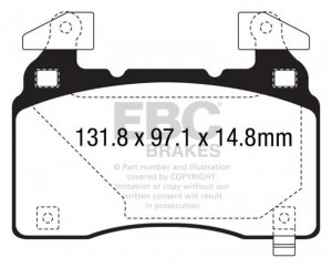 (image for) EBC 14+ Cadillac CTS Vsport 3.6 Twin Turbo Yellowstuff Front Brake Pads