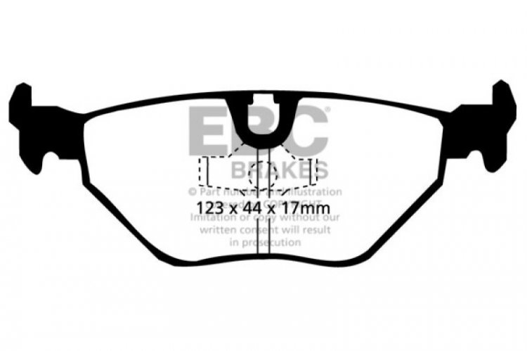 (image for) EBC 87-91 BMW M3 2.3 (E30) Yellowstuff Rear Brake Pads