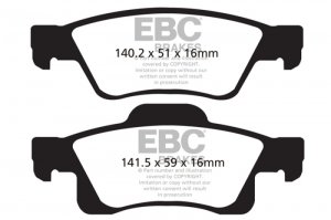 (image for) EBC 11+ Dodge Durango 3.6 Ultimax2 Rear Brake Pads