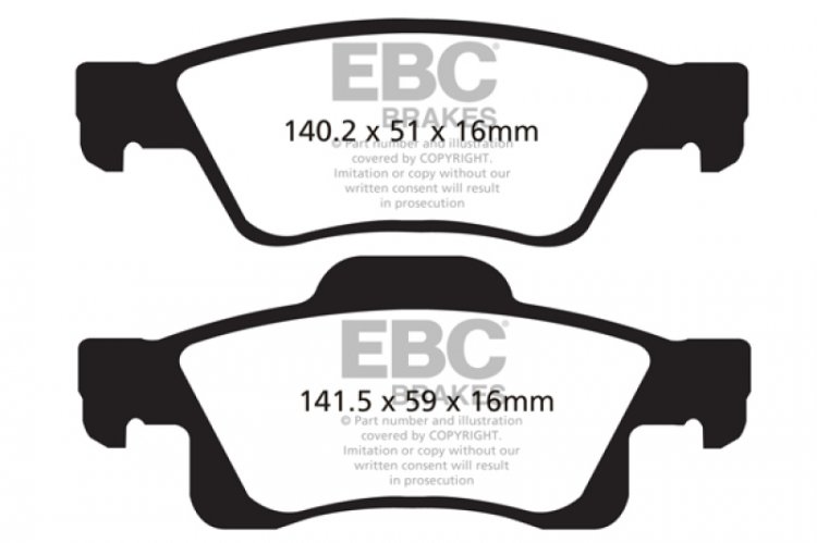 (image for) EBC 11+ Dodge Durango 3.6 Ultimax2 Rear Brake Pads