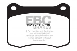 (image for) EBC 08+ Lexus IS-F 5.0 Yellowstuff Rear Brake Pads