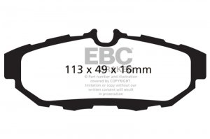 (image for) EBC 10-14 Ford Mustang 3.7 Yellowstuff Rear Brake Pads