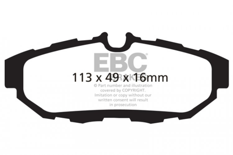 (image for) EBC 10-14 Ford Mustang 3.7 Yellowstuff Rear Brake Pads