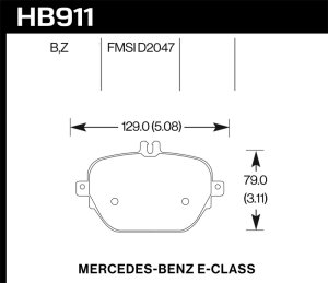 (image for) Hawk 17-18 Mercedes-Benz E43 AMG 4Matic 3.0L/ 2018 Mercedes-Benz E400 HPS 5.0 Street Rear Brake Pads