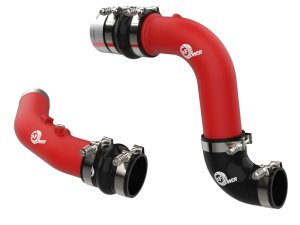 (image for) aFe 23-25 Ford F250/F350 Super Duty V8-6.7L BladeRunner Aluminum Hot & Cold Charge Pipe Kit - Red