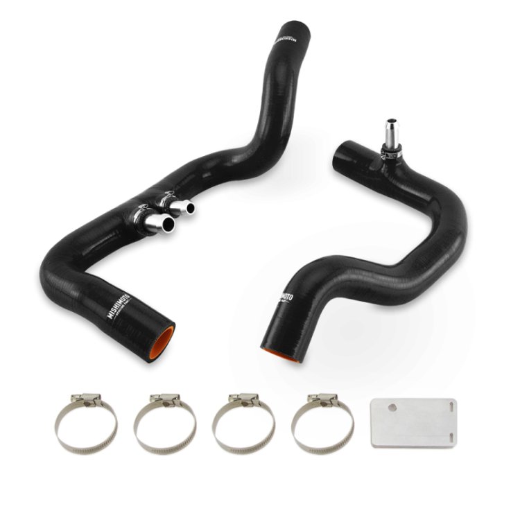 (image for) Mishimoto 2018+ Jeep Wrangler JL / Gladiator JT 3.6L AT Black Silicone Radiator Coolant Hose Kit