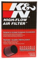 (image for) K&N Universal Custom Air Filter - Oval - Red - 51mm Neck Flange