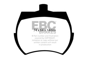 (image for) EBC 84-92 Austin Mini 1.0L Yellowstuff Front Brake Pads