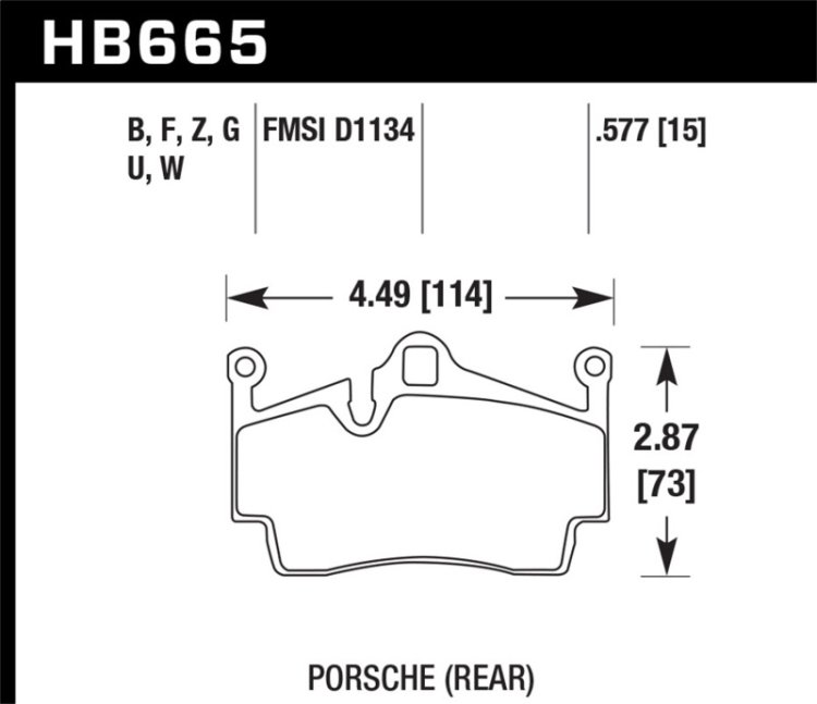 (image for) Hawk 2012-2015 Porsche Boxster DTC-60 Race Rear Brake Pads