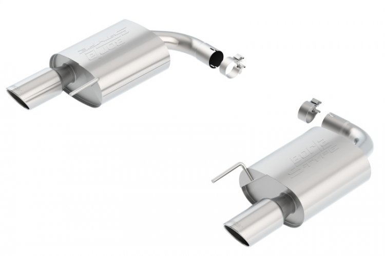 (image for) Borla S-Type Rear Section 15-17 Ford Mustang GT 5.0L V8 MT/AT 2.5in pipe 4in tip
