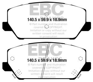 (image for) EBC 2019+ Hyundai Veloster Turbo N (2nd Gen) 2.0L Ultimax Front Brake Pads