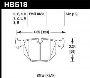 (image for) Hawk BMW Rear DTC-70 Race Brake Pads