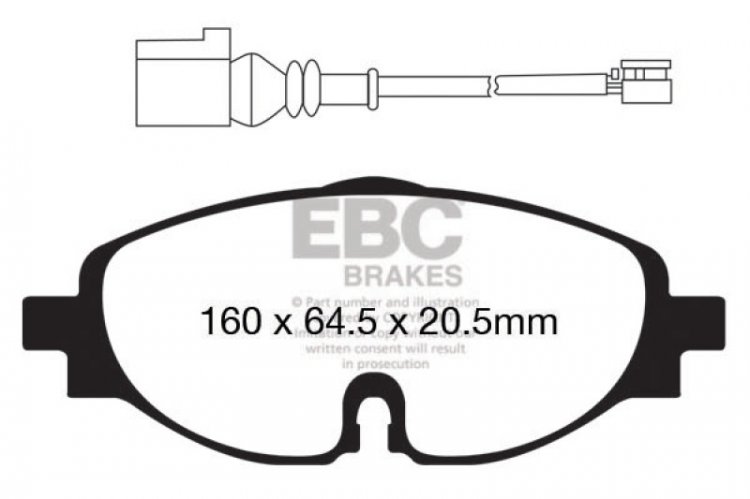 (image for) EBC 14+ Audi A3 1.8 Turbo Ultimax2 Front Brake Pads