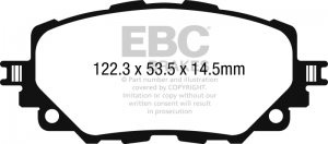 (image for) EBC 15-17 Mazda Miata MX-5 Redstuff Ceramic Low Dust Front Brake Pads
