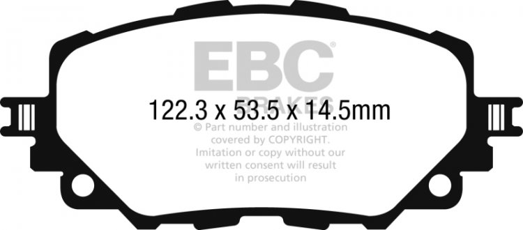 (image for) EBC 15-17 Mazda Miata MX-5 Redstuff Ceramic Low Dust Front Brake Pads
