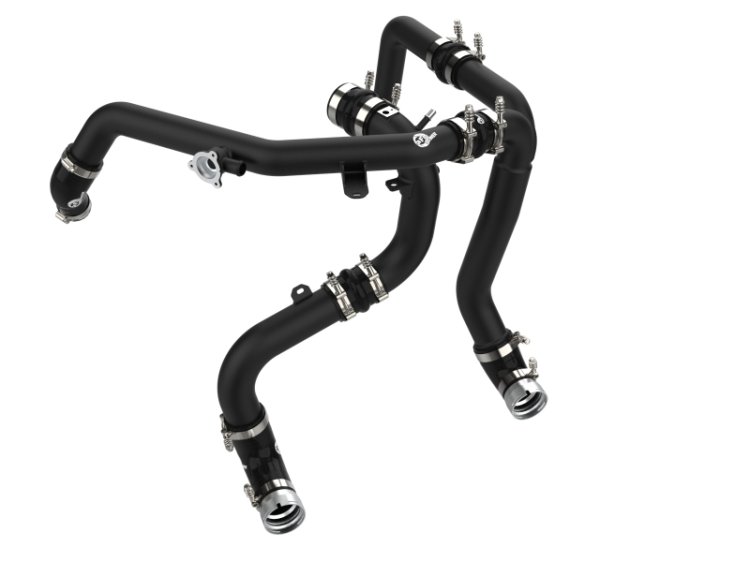 (image for) aFe 21-23 Ford Bronco V6-2.7Ltt BladeRunner Alum Hot & Cold Charge Pipe Kit - Black