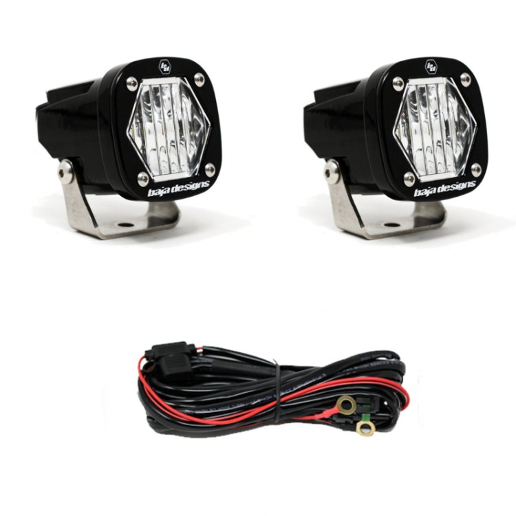 (image for) Baja Designs S1 Wide Cornering LED Light w/ Mounting Bracket Pair