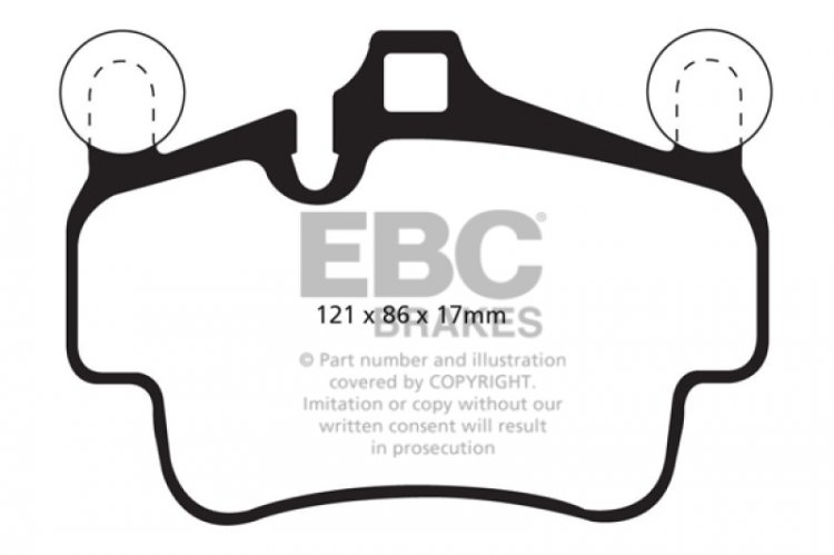 (image for) EBC 07-08 Porsche 911 (997) (Cast Iron Rotor only) 3.6 Carrera 2 Bluestuff Front Brake Pads
