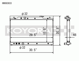 (image for) Koyo 2022 Honda Civic 1.5L Turbo (MT and CVT) / 2023 Acura Integra All Aluminum Radiator