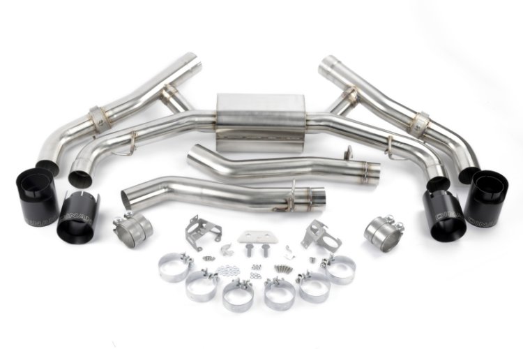 (image for) Dinan 20-26 BMW X5 M/X6 M (F95/F96) Valved Axleback Exhaust System - Black Tips
