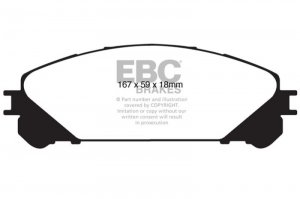 (image for) EBC 15+ Lexus NX200t 2.0 Turbo Ultimax2 Front Brake Pads