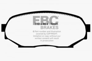 (image for) EBC 90-93 Geo Storm 1.6 Redstuff Front Brake Pads