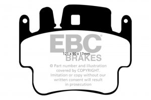 (image for) EBC 98-05 Porsche 911 (996) (Cast Iron Rotor only) 3.4 Carrera 2 Bluestuff Front Brake Pads