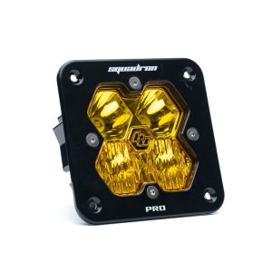 (image for) Baja Designs Squadron 2.0 Pro LED Driving Flush Mount (Single Light) - Baja Amber