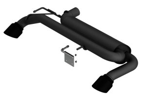 (image for) Borla 21-22 Ford Bronco 2.3L 4WD S-Type Axle Back Exhaust w/ Black Coated Tips
