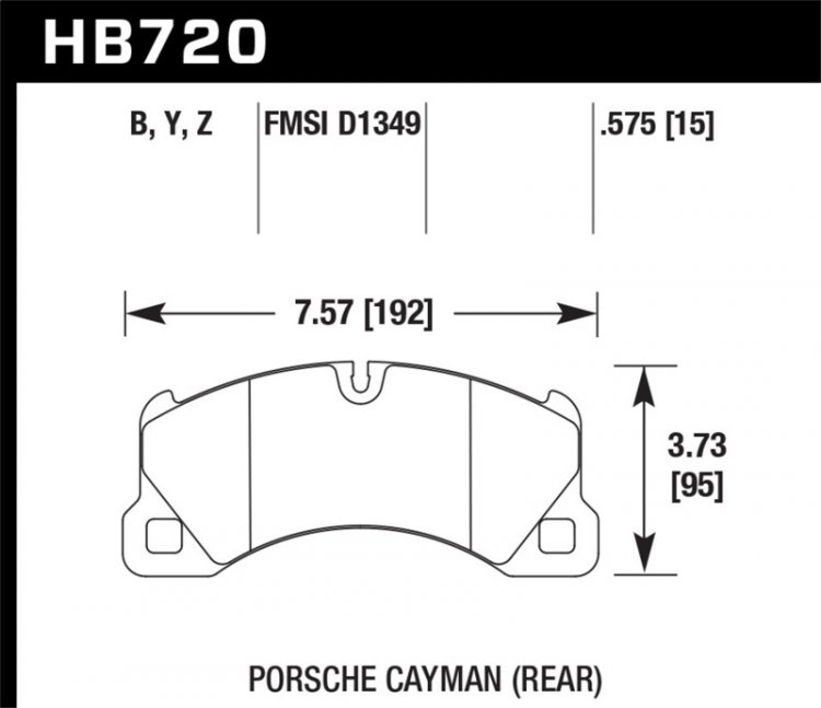 (image for) Hawk 10-16 Porsche Panamera / 08-15 Porsche Cayenne Performance Ceramic Street Front Brake Pads